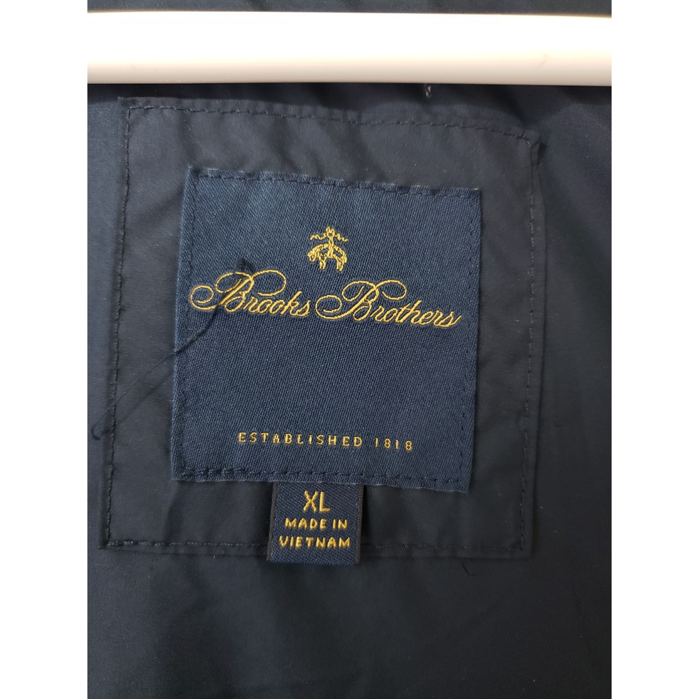 Brooks Brothers Vest Men XL Blue Thermore Quilted Jacket Insulated Full Zip - Picture 8 of 10